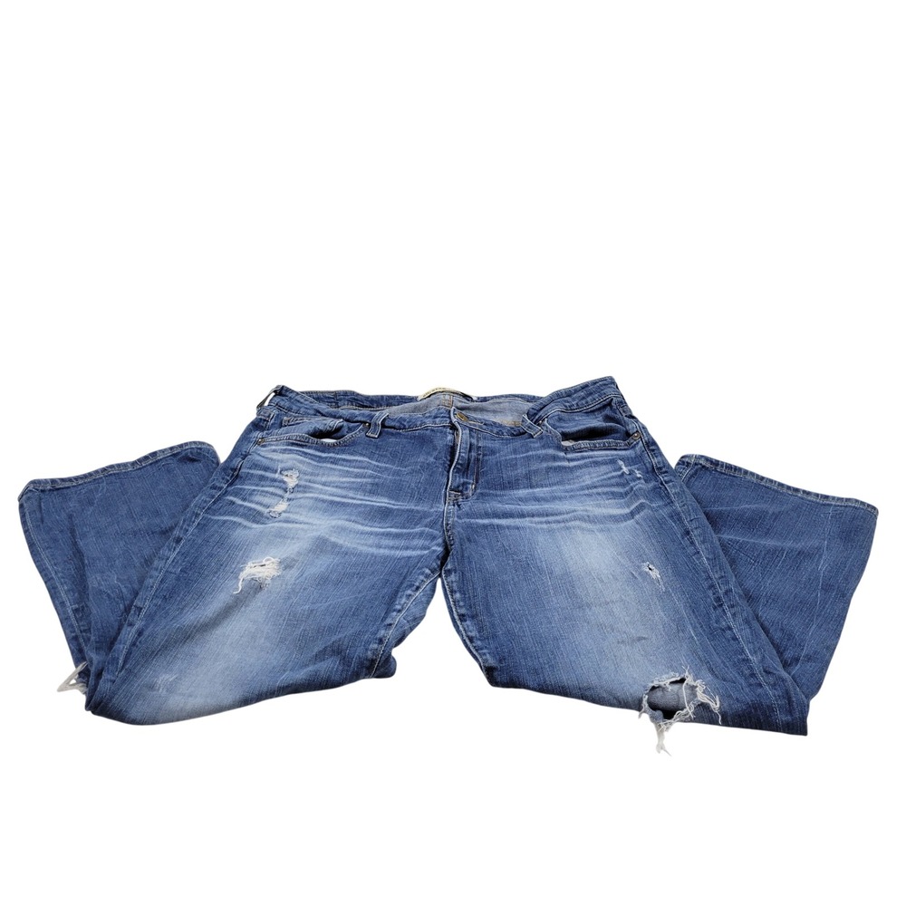 Big Star Maddie Jeans Women 32 Blue Fair Distressed Bootcut Denim VWQMAC1ND